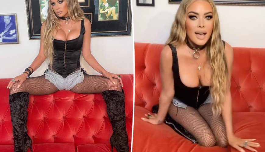 Carmen Electra, 53, Stuns in Corset and Fishnets for a Sultry Goodbye to Her Iconic Red Couch
