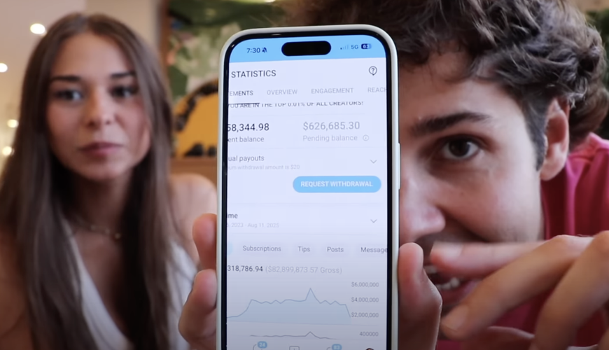 David Dobrik Spills the Tea: Sophie Rain’s Jaw-Dropping $82 Million OnlyFans Fortune!