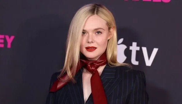 Elle Fanning Dazzles in Tassel-Clad Cone Bra for New Series Role