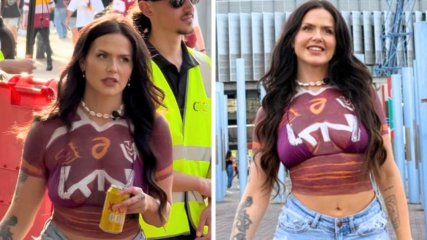 OnlyFans Star Arabella Mia Booted from NRL Grand Final Over Bold Body Paint Stunt