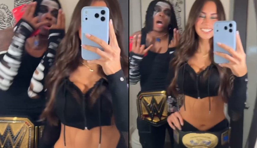 Jahmyr Gibbs and Nicole Anderson's Playful WWE Halloween Sparks Social Media Frenzy