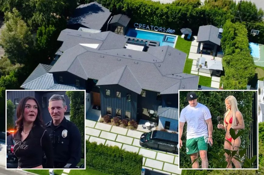 LAPD and OnlyFans Stars Stir Up Controversy at Infamous Encino Mansion