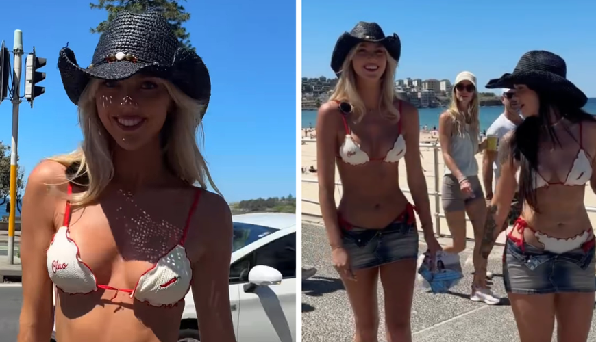 Outrage at Bondi: OnlyFans Stars Annie Knight and Arabella Mia Stir Controversy with Bold Beach Stunt