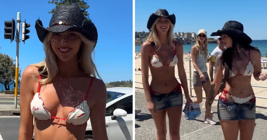 Outrage at Bondi: OnlyFans Stars Annie Knight and Arabella Mia Stir Controversy with Bold Beach Stunt