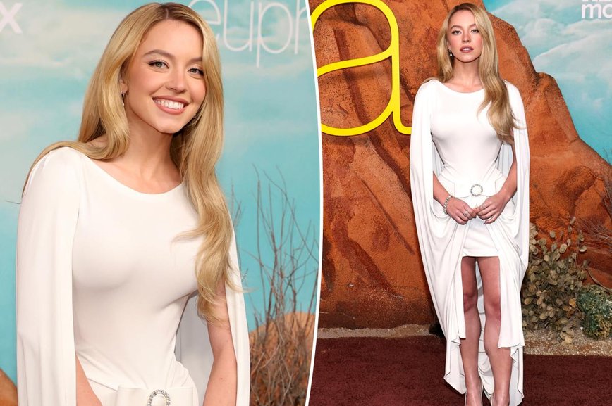 Sydney Sweeney Dazzles in White at 'Euphoria' Season 3 Premiere