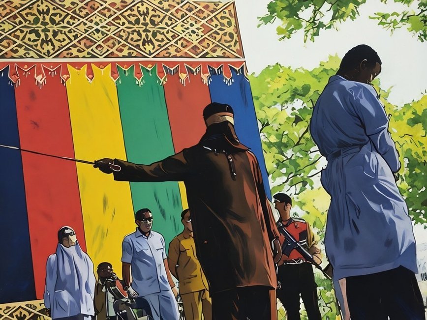 Heartbreaking: Two Men Publicly Caned in Indonesia for Same-Sex Affection
